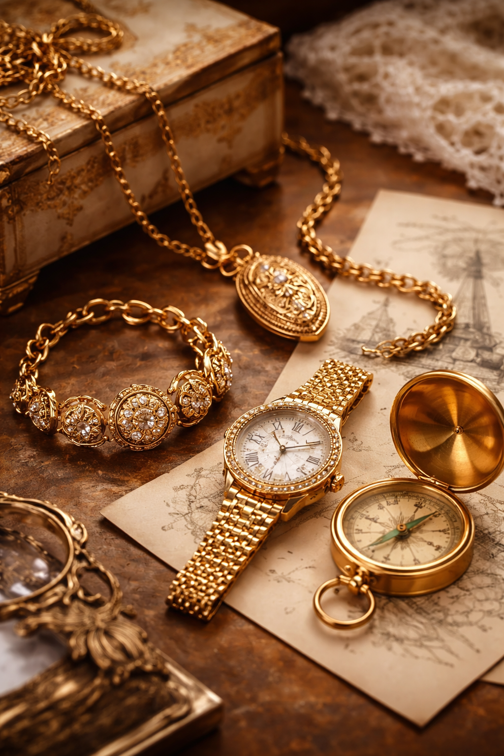 Collier en or vintage