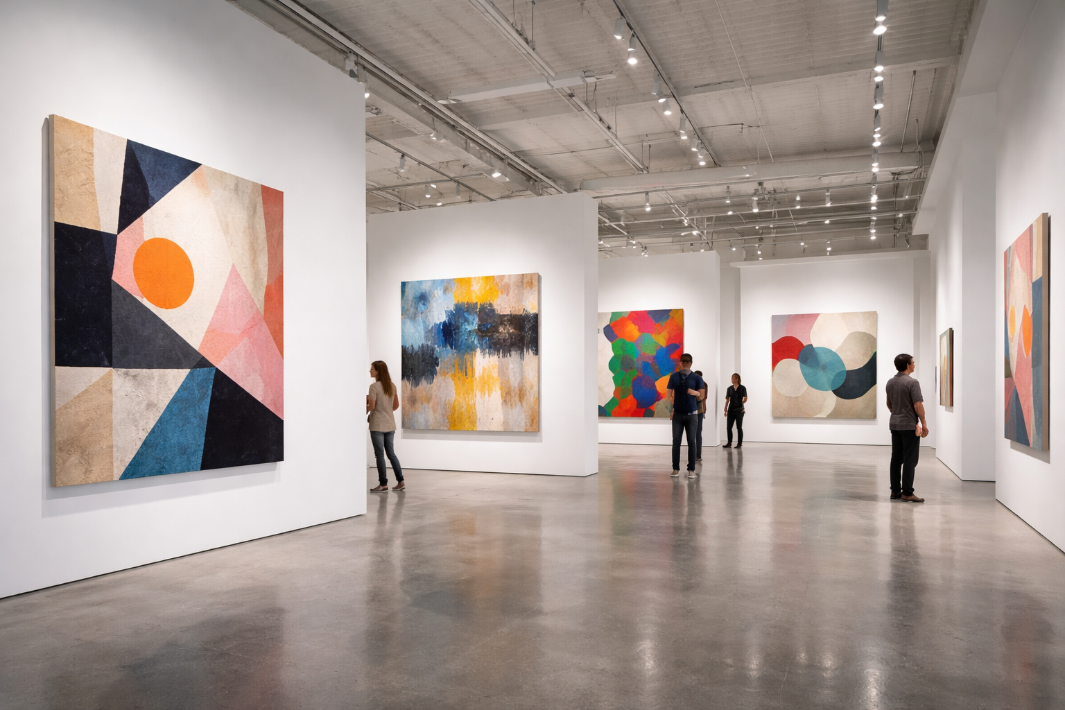 Vue de l'espace d'exposition de la Galerie d'art contemporain